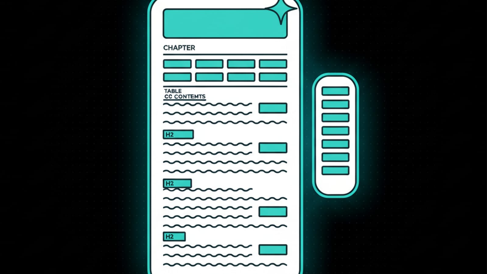 Tall long-form guide document with table-of-contents, chapter sections, and a sticky chapter nav