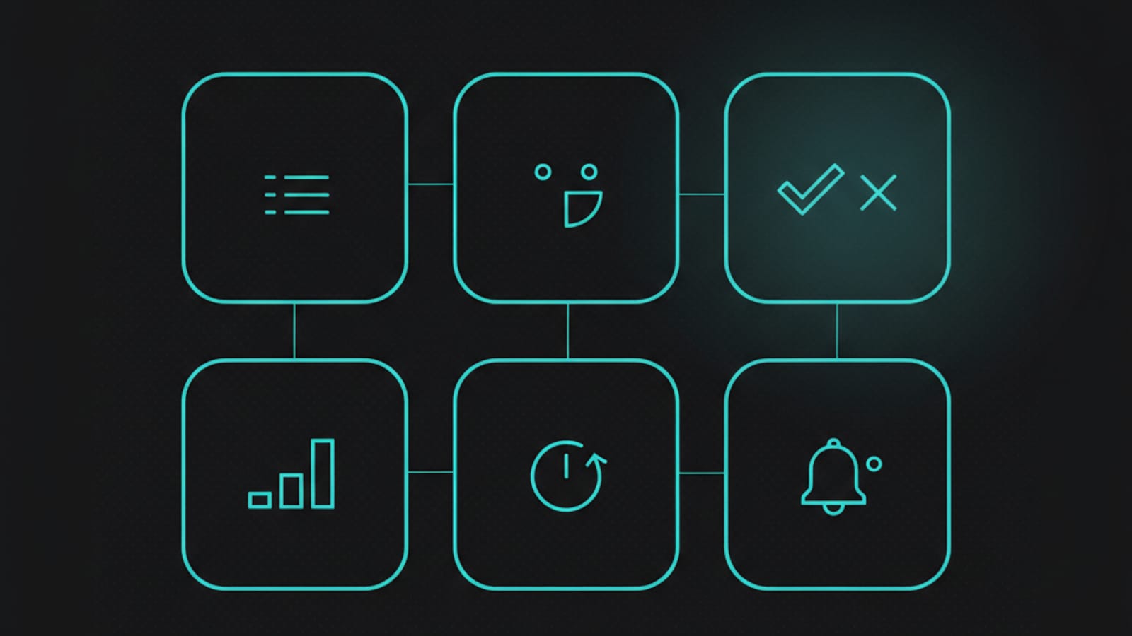 Grid illustration of six brand-mention metrics — frequency, sentiment, accuracy, share-of-voice, trend, alerts
