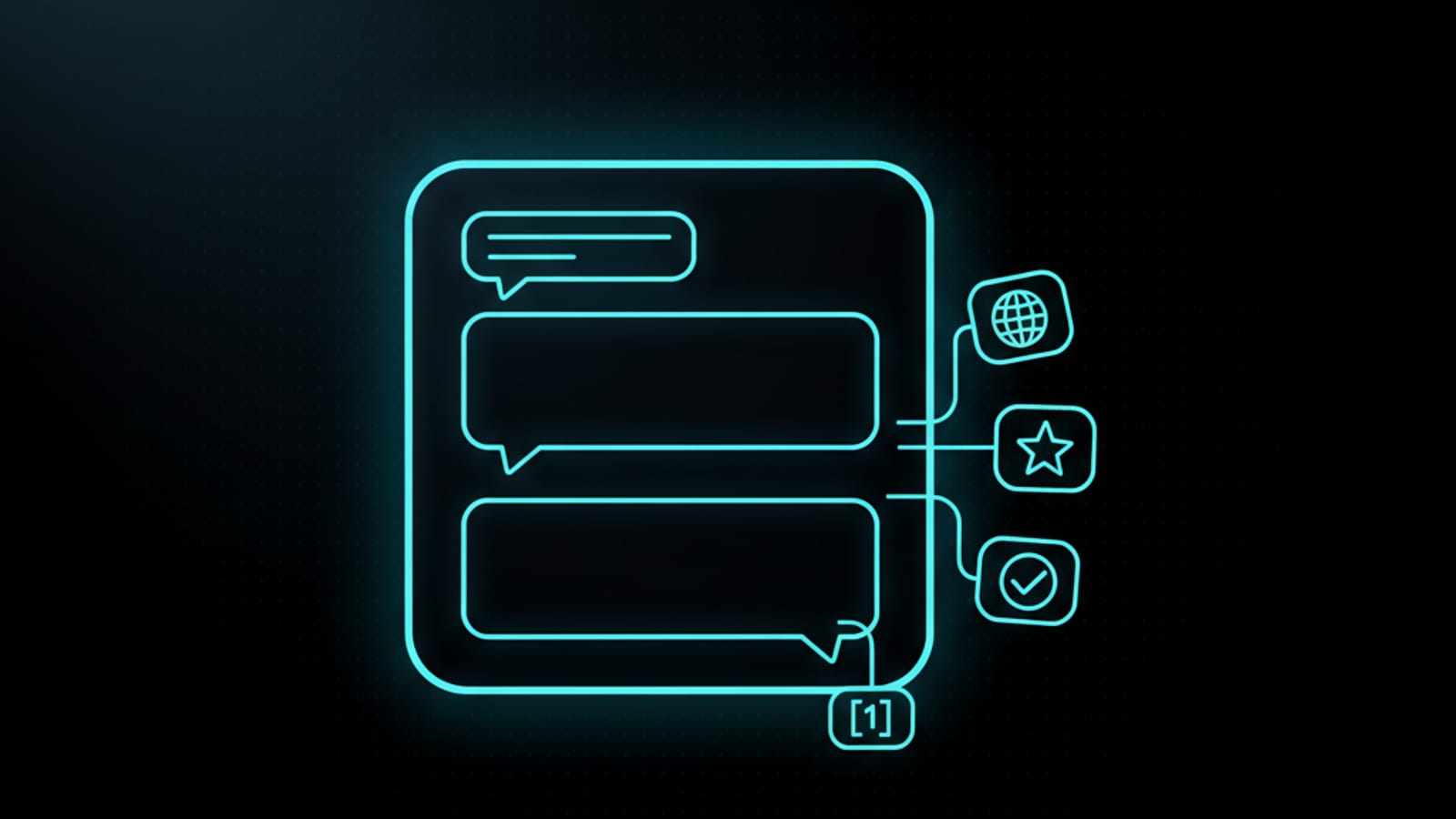 Chat-window illustration showing a brand cited as a source in a ChatGPT-style answer