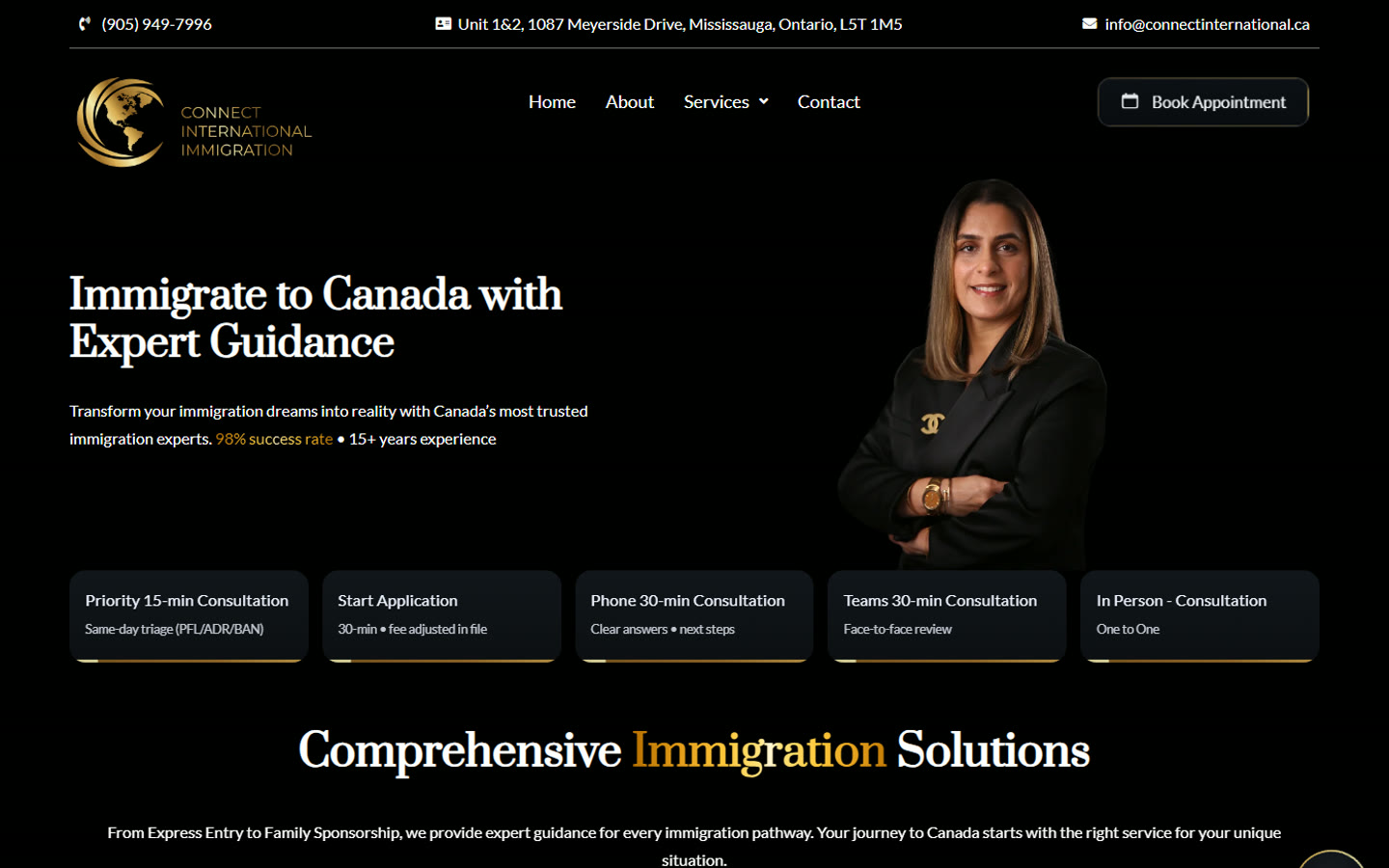 Connect International Immigration, Development project by Saurabh Bhayana