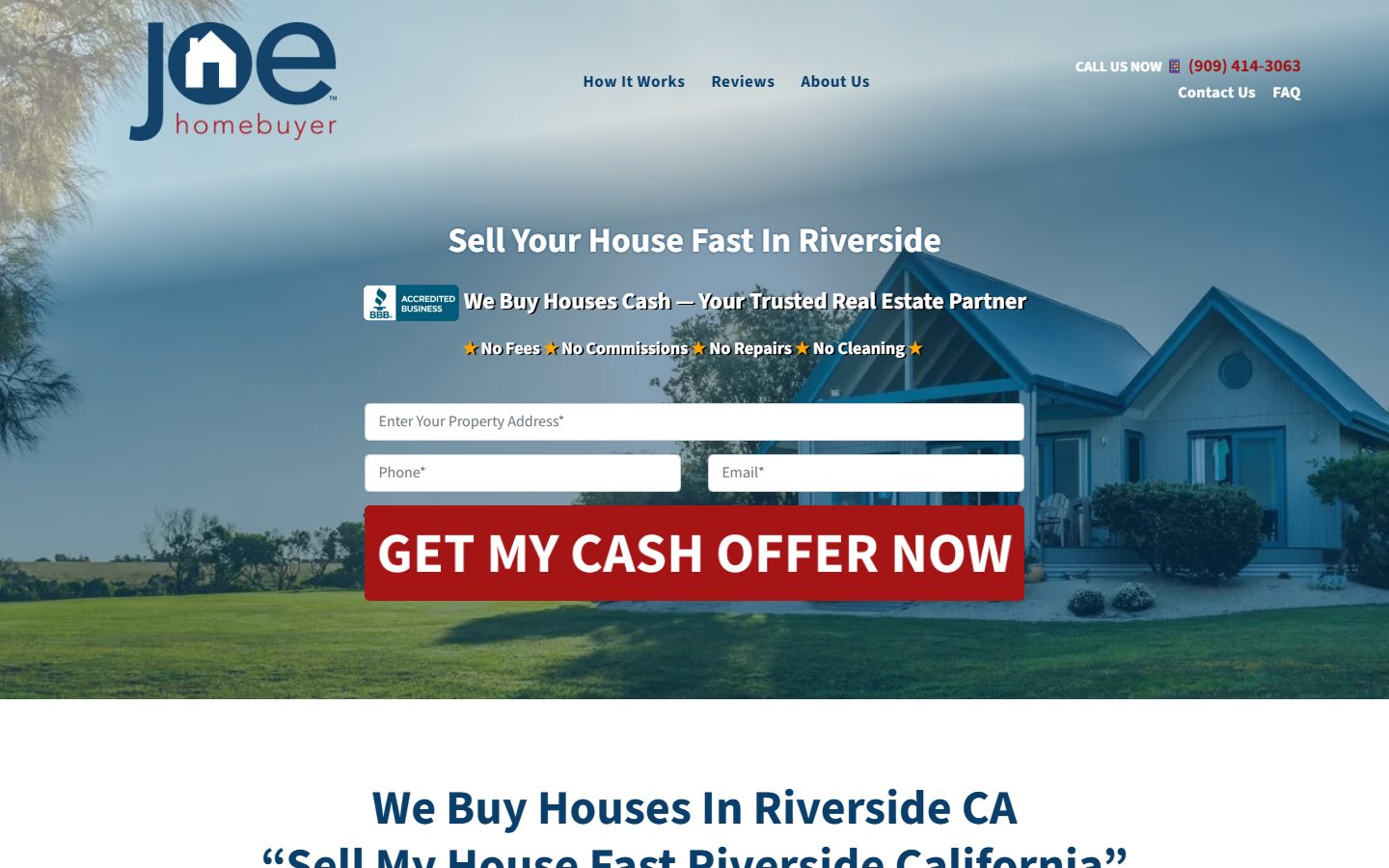 Joe Home Buyer SoCal, SEO + Development project by Saurabh Bhayana