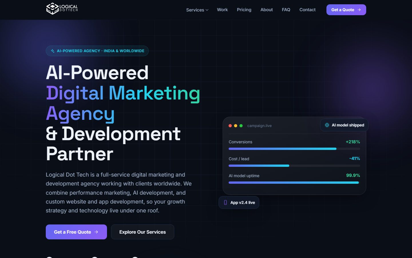 Logical Dot Tech, Agency project by Saurabh Bhayana